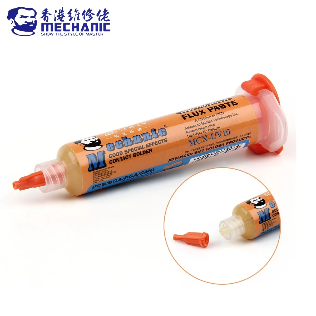 MECHANIC UV Series Solder Flux Mild Rosin Halogen-Free Lead-Free No-Clean Soldering Paste for PCB Board BGA SMD SMT Chip Repair