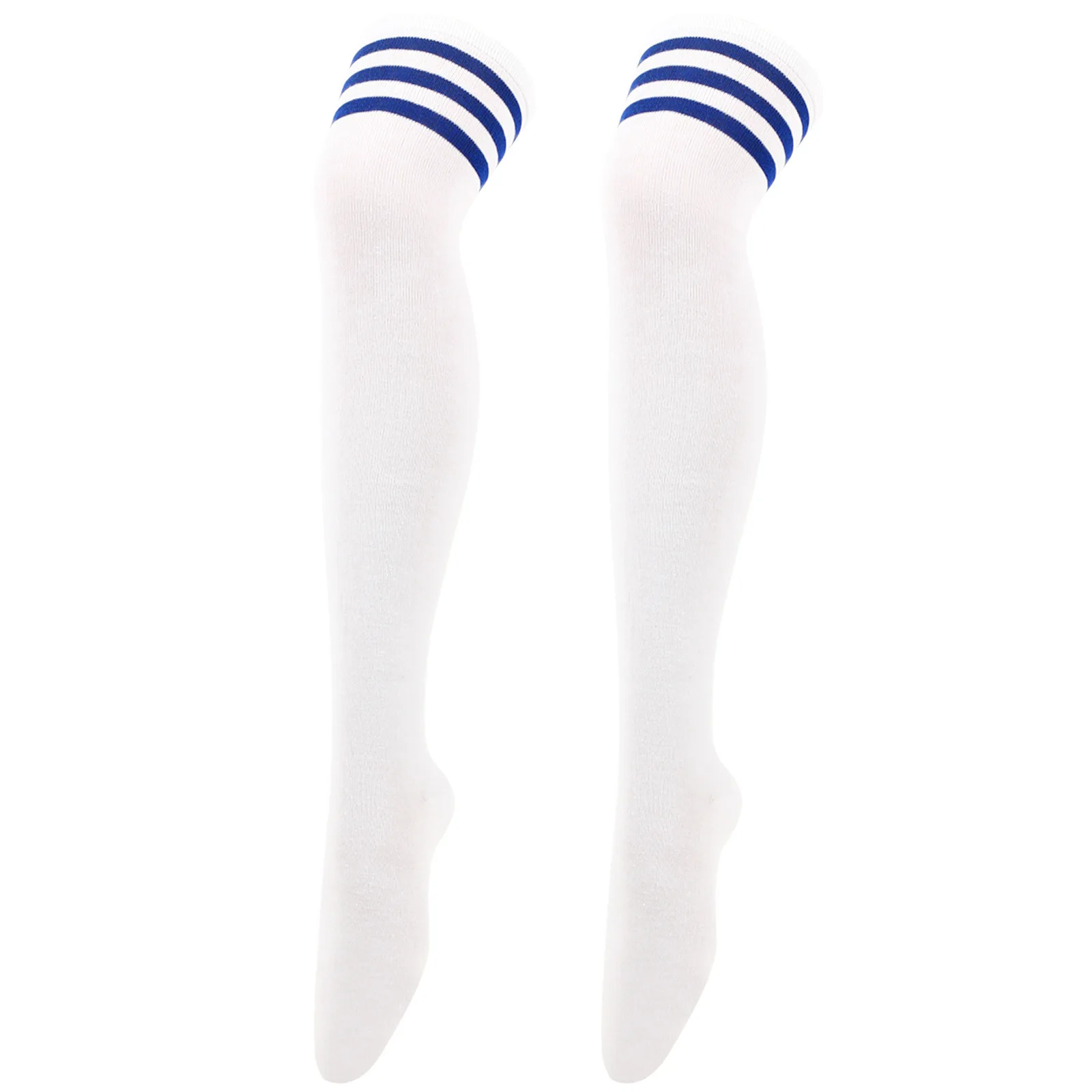 Frauen JK Strümpfe Halloween Party Cosplay Socken Über Knie Oberschenkel Socken Warme Strumpf Frauen Boot Socke Triple Streifen Lange Socken – Detail 25