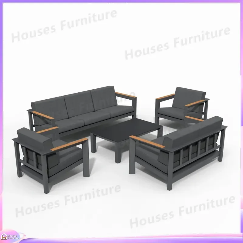 New Stylish Simple Outdoor Sofa Set Garden Patio Furniture Rattan Wicker Sectional Couch Lounge Chair for Yard Balcony Decor