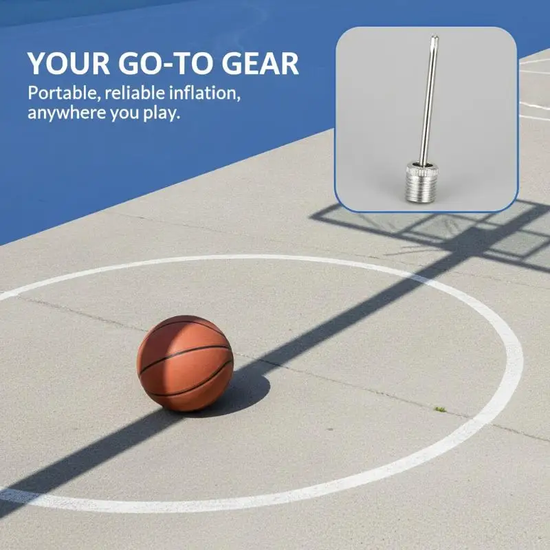 [C] 10/20pcs Ball Air Needle Stainless Steel Pump Pin Basketball Inflating Pump Needle Football Inflatable Valve Adaptors Nozzle