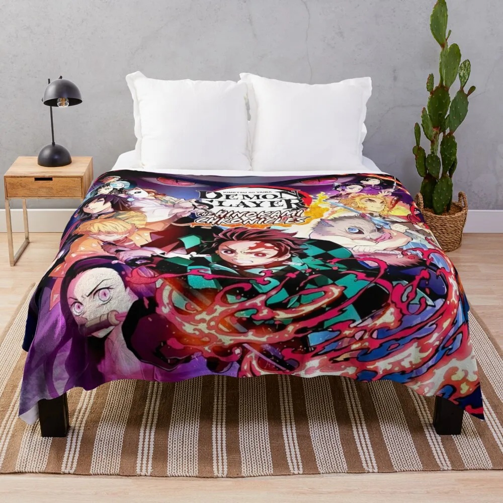 demon poster Throw Blanket Heavy Summer Beddings Blankets