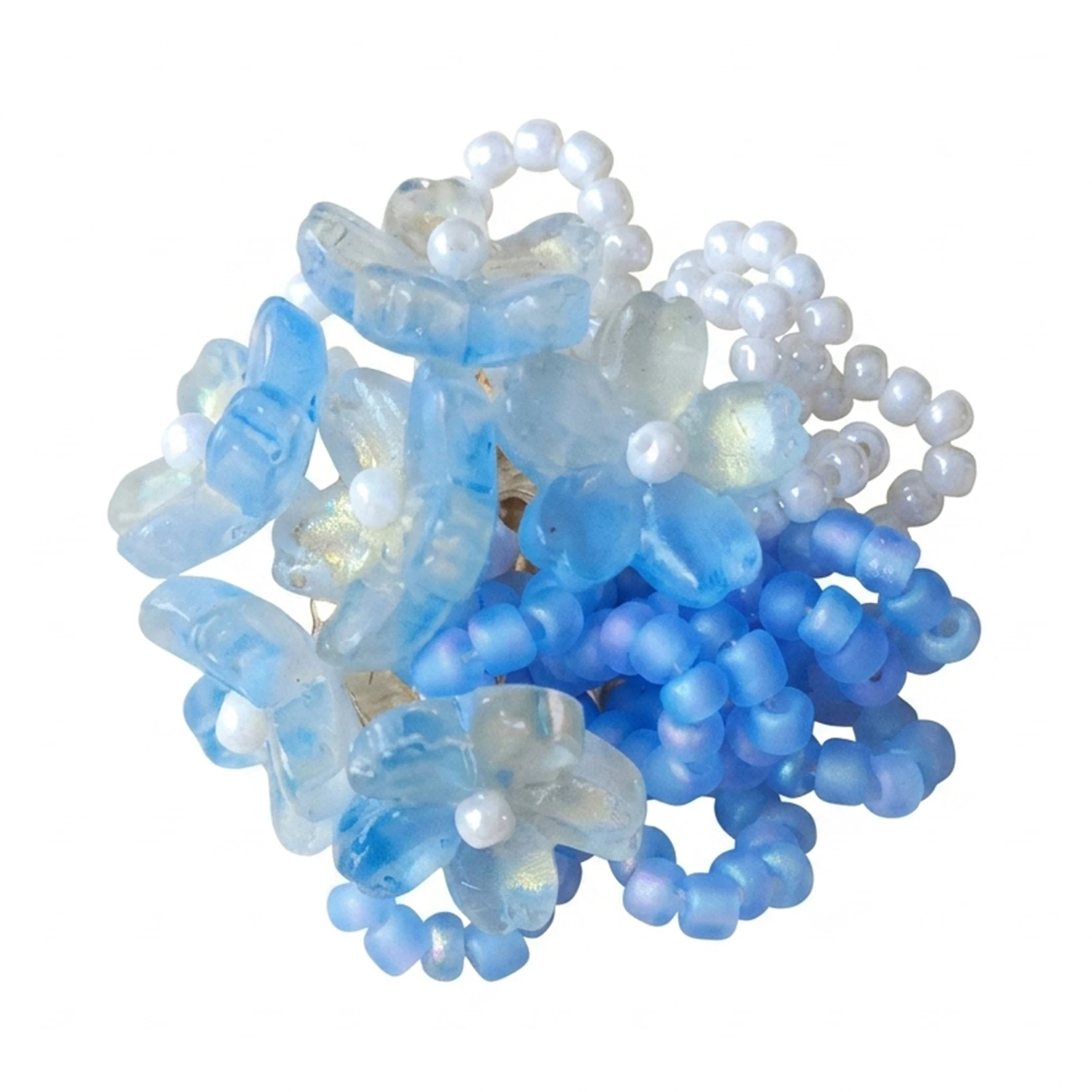 Cream Gradient Matte Hydrangea DIY Accessory 1Pcs Resin Flower For Jewelry Making Wedding Decoration
