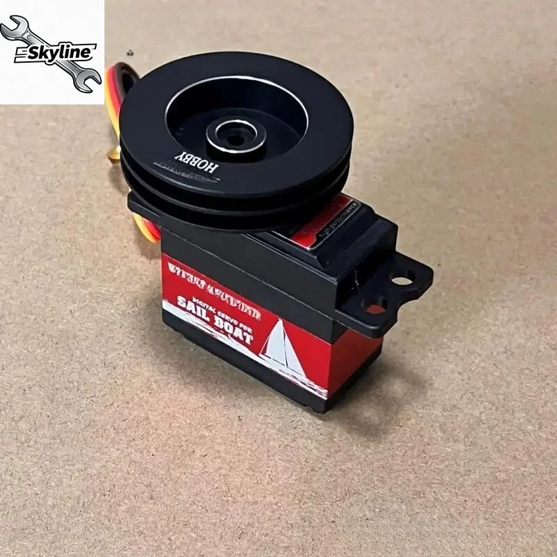 SW22HV 68g 22kg.cm Digital Metal Gears Sail Winch Servo 1-7T Programmable Dual Ball Bearings Waterproof RC Boat Part