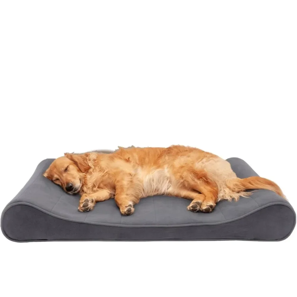 

45"L X 30"W X 6"Th Dog Bed, Removable Washable Cover, for Dogs Up To 75 Lbs, Memory Foam Large Dog Bed