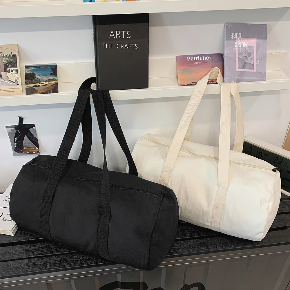 Short-Distance Nylon Fabric Travel Couple's Large-Capacity Unisex Style Hand-Held Tote Bag, New Single-Shoulder Backpack