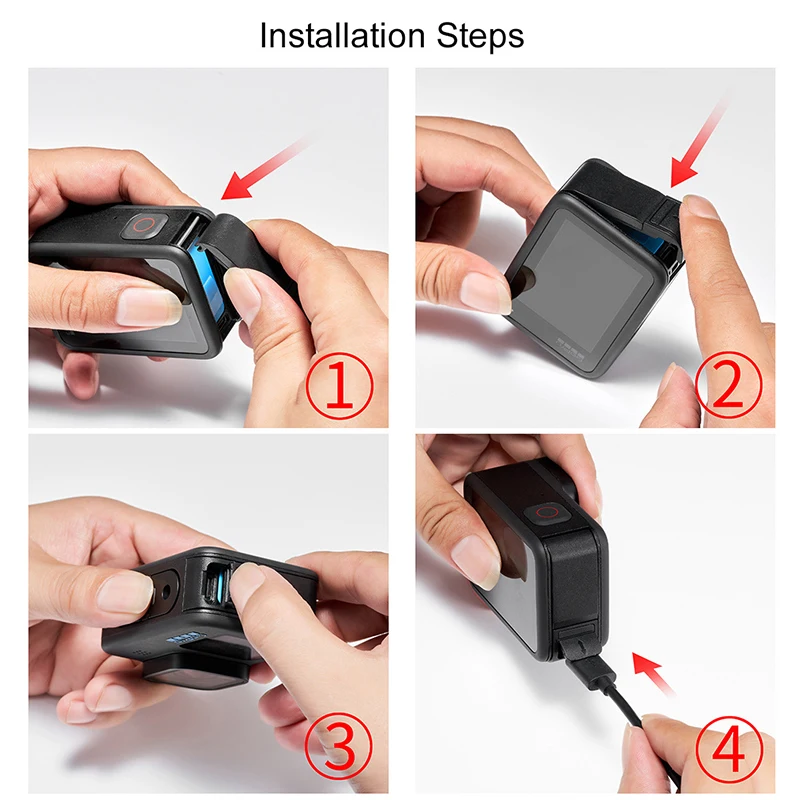 Flip Battery Cover for GoPro Hero 12 9 Black Removable Battery Lid Door Type-C Charging Port Side Case for gopro 11 Accessories image 5