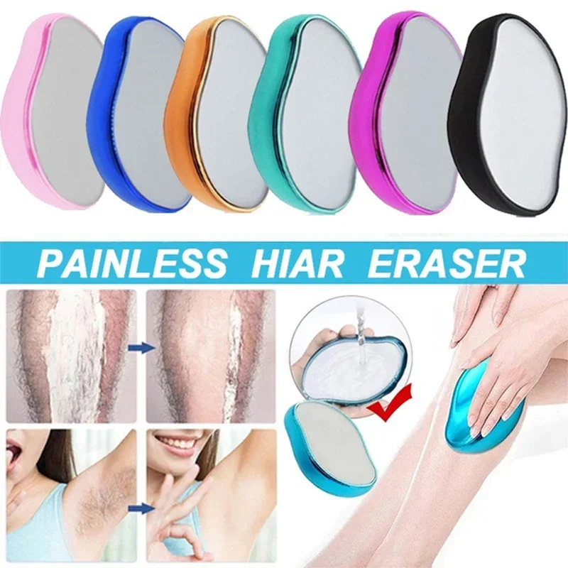 

Hot Crystal Painless Physical Hair Removal Epilators Crystal Glass Easy Cleaning Reusable Remover Body Care Depilation Tool