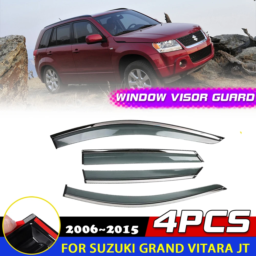 

Windows Visor for Suzuki Grand Vitara JT Escudo Nomade 5-Door 2006~2015 Awnings Rain Eyebrow Deflector Sticker Guard Accessories