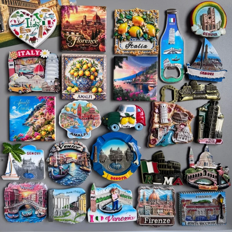 Italy Fridge Magnets Florence Pisa Lake Como Genova Italia Mango Venice Firenze Rome Cinque Terre Tourist Souvenir Home Decor