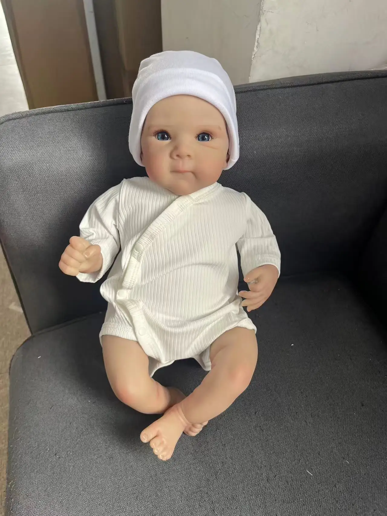 18インチ完成人形リボーンベビーベティ手描き肌に見える血管付きソフトクロスリアルな新生児人形