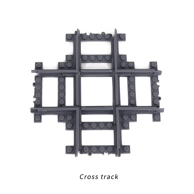 Stadstreinen Flexibele tracks Gevorkte rechte gebogen zachte rails Spoorschakelaar Bouwsteenbakstenen Kinderen DIY High-tech creatief speelgoed