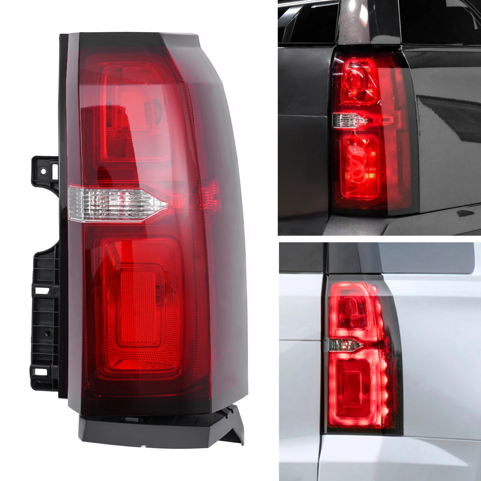 Tail Light Assembly Compatible With 2015-2020 Chevrolet Tahoe and Suburban with Bulb Passenger Side