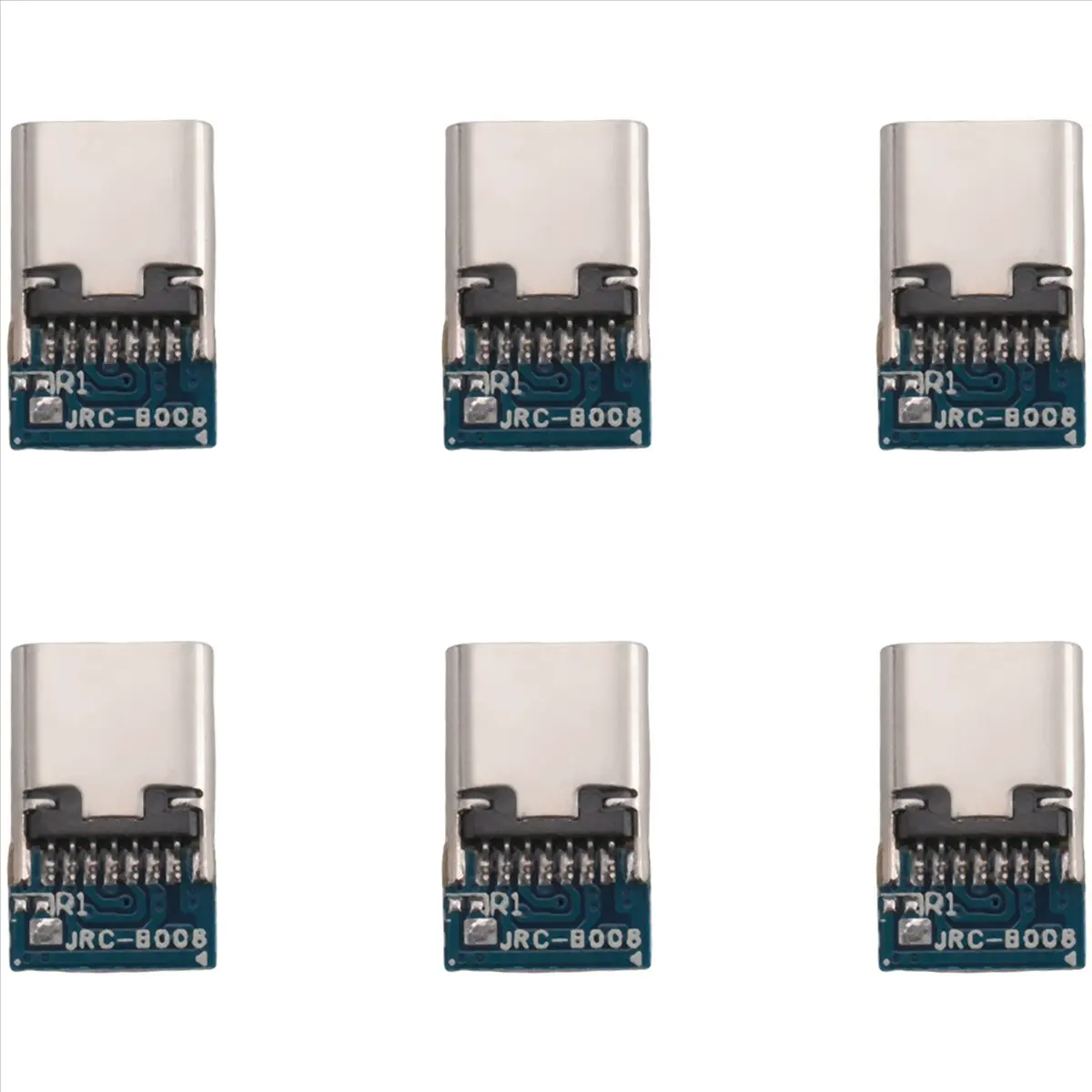 Delighted- 10 Pcs USB 3.1 Type C Connector 14 Pin Female Socket Receptacle Through Holes PCB 180 Vertical Shield USB-C1