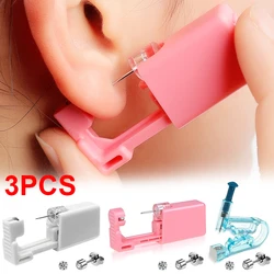 1-3Pcs Disposable Safe Painless Ear Piercing Healthy Sterile Puncture Tool Without Inflammation for Earring Ear Piercing Gun Set