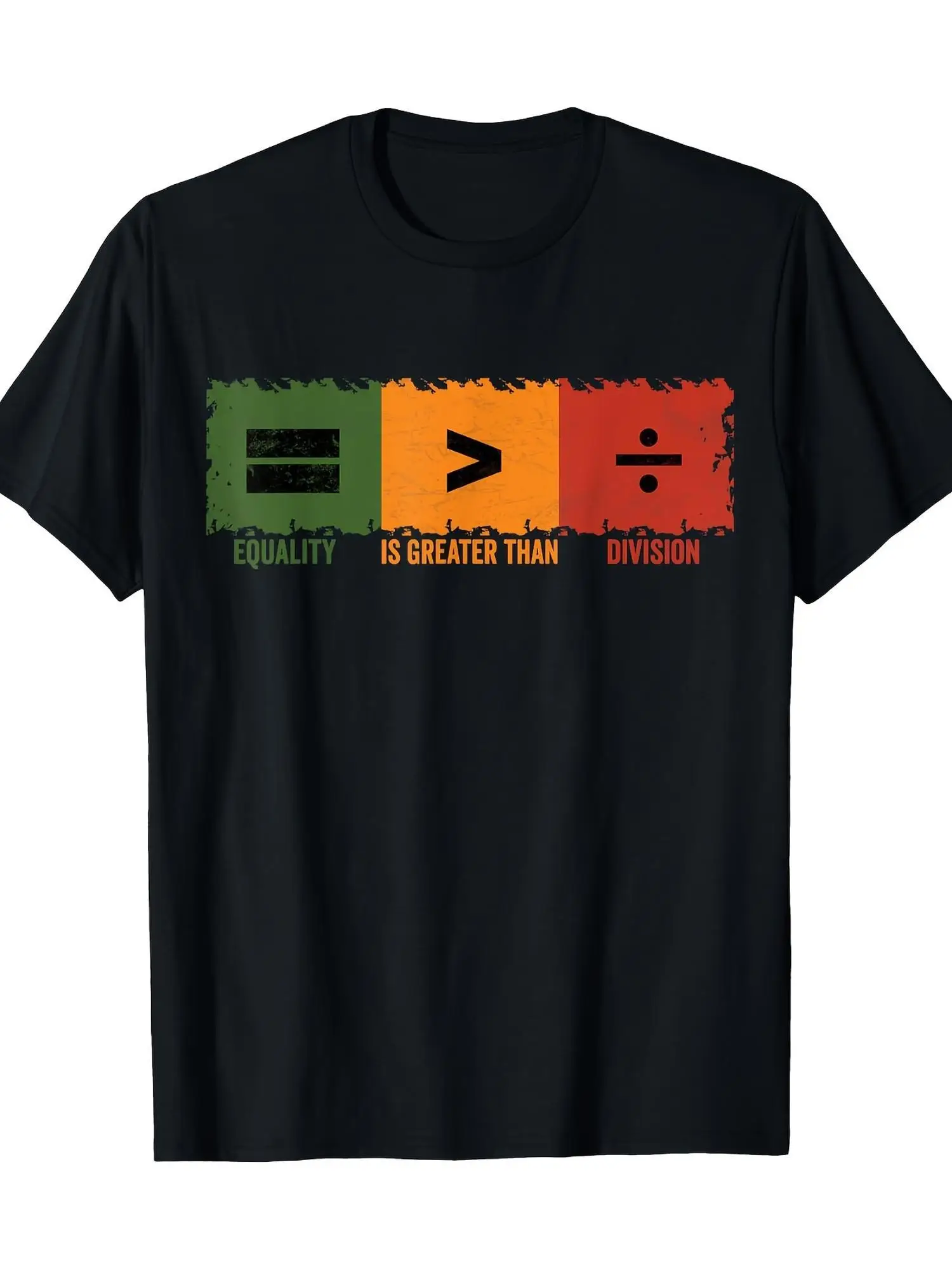 Equality Division Math T-Shirt 100% Cotton O-Neck Short Sleeve Summer Casual Mens T-shirt Streetwear