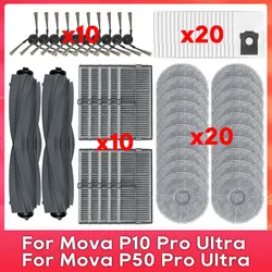 Dreame X40 Ultra Complete, L40 Ultra, X40 Pro, S30 Pro Ultra 対応 ローラー、サイドブラシ、フィルター、モップ布、ダストバッグ、アクセサリー