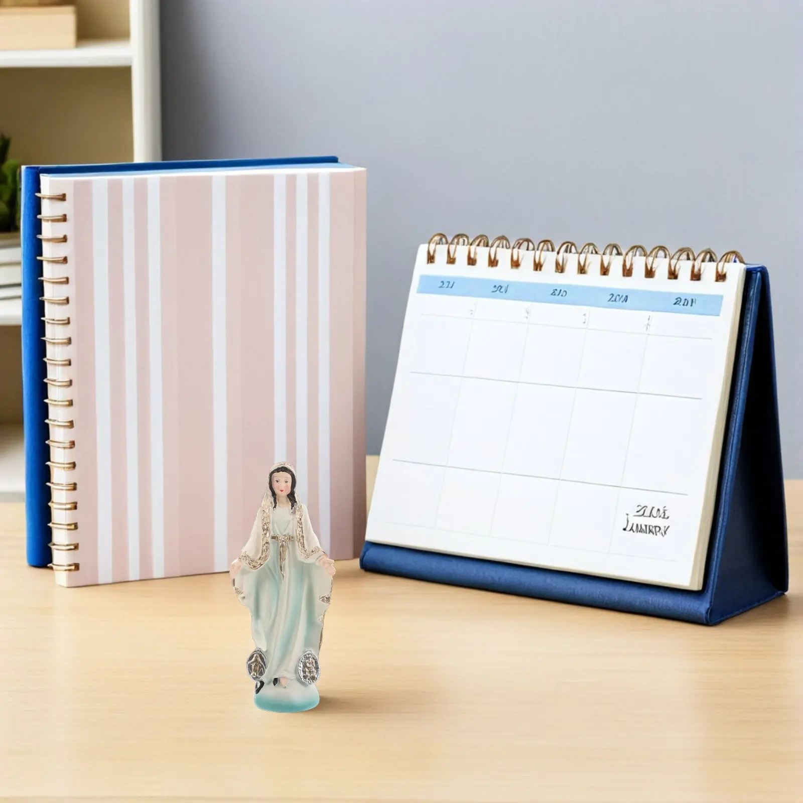 Our Lady of Guadalupe Statue, Mexican Catholic Mary Resin Sculpture, Mini Marian Religious Decor for Desktop Altar
