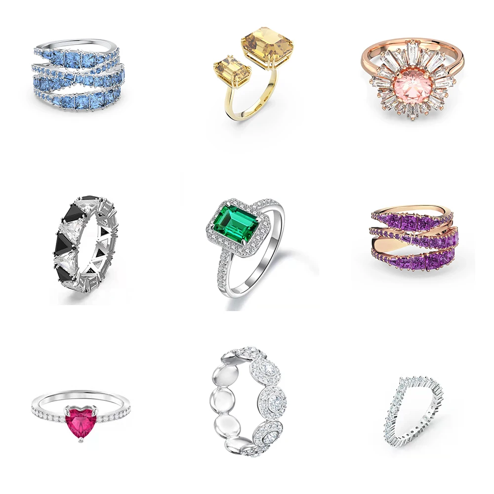 

Новое персонализированное кольцо с треугольным кристаллом, высококачественные женские ювелирные украшения, подарок.