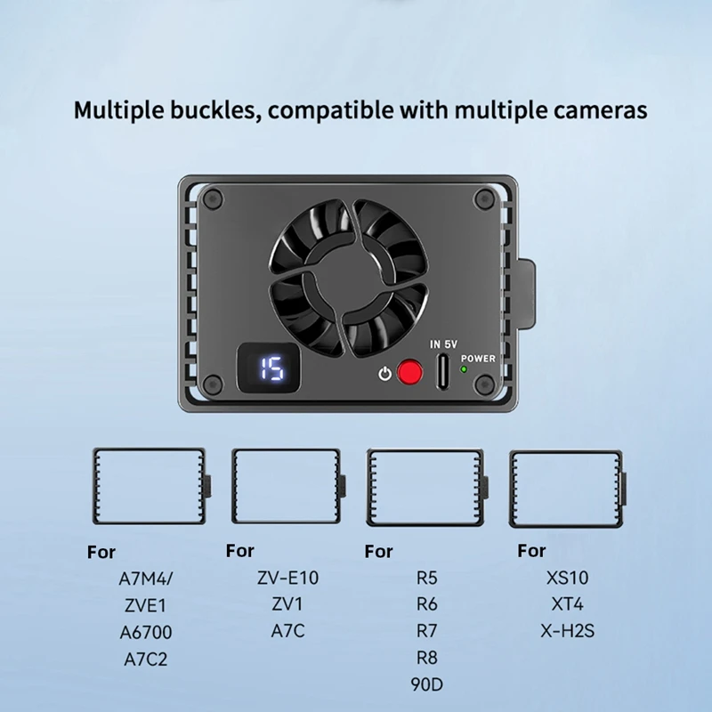 카메라 냉각 시스템, 캐논 소니 후지필름 ZV-E10 A7M4 R5 R7 R6 XT4 용 방열판, 조용한 카메라 라디에이터