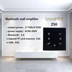 Bluetooth Wall Amplifier Home Theater Sound System Mini Audio Amplificador Smart Background Stereo Music Amp Hotel Restaurant