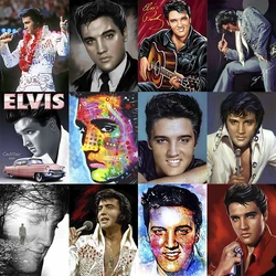 2024 Nowy zestaw do malowania diamentów 5D DIY Elvis Presley Diamond Embroidery Color Oil Painting handmade DIY Mosaic art home decor