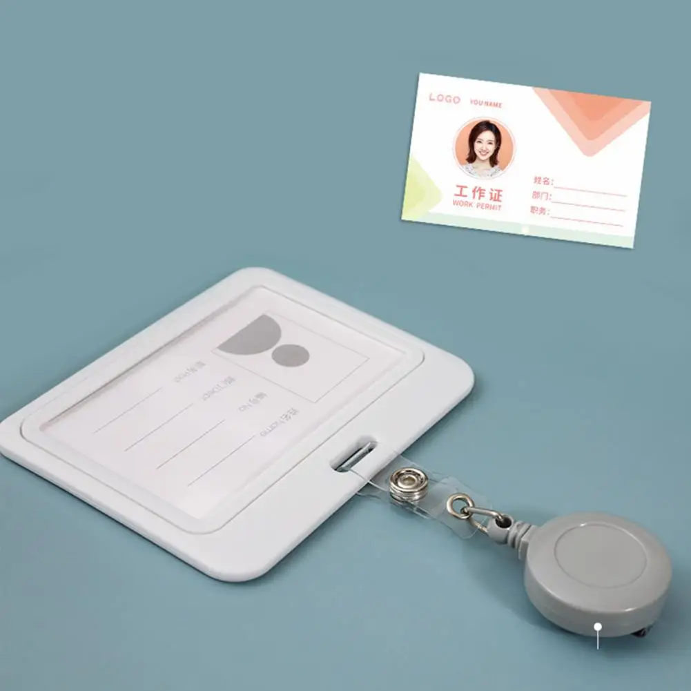 Work License Holder Aluminium Alloy Staff Badge Holder Secure Case Fade-resistant Work Permit Cover Employee Name Badge for Work