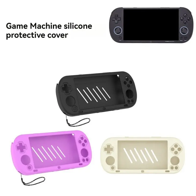 B31B Game Console Silicone Case Drop-Proof Shockproof Protective Cover for Trimui Smart Pro 5 Inch Game Console Black