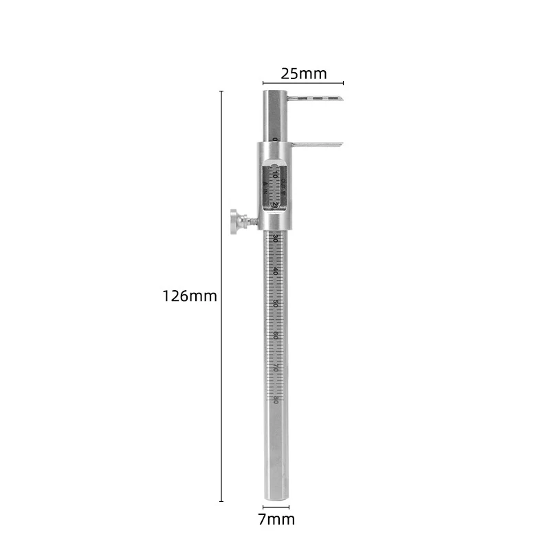 Implant VDO linijka Venus Apollo Gauge 20-100mm do pomiaru protezy zaciskowe protezy protetyczne narzędzia do uzębienia