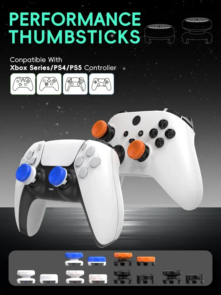 DATA FROG Galaxy High Rise FPS Ergonomic Thumb Grips Analog Stick Caps For Game Controller Accessories view 3