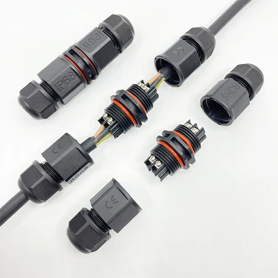 IP68 Mini Outdoor Waterproof Cable Connector for Underground Wiring 2Pin Durable Electrical Terminal Adapter Wire Connector
