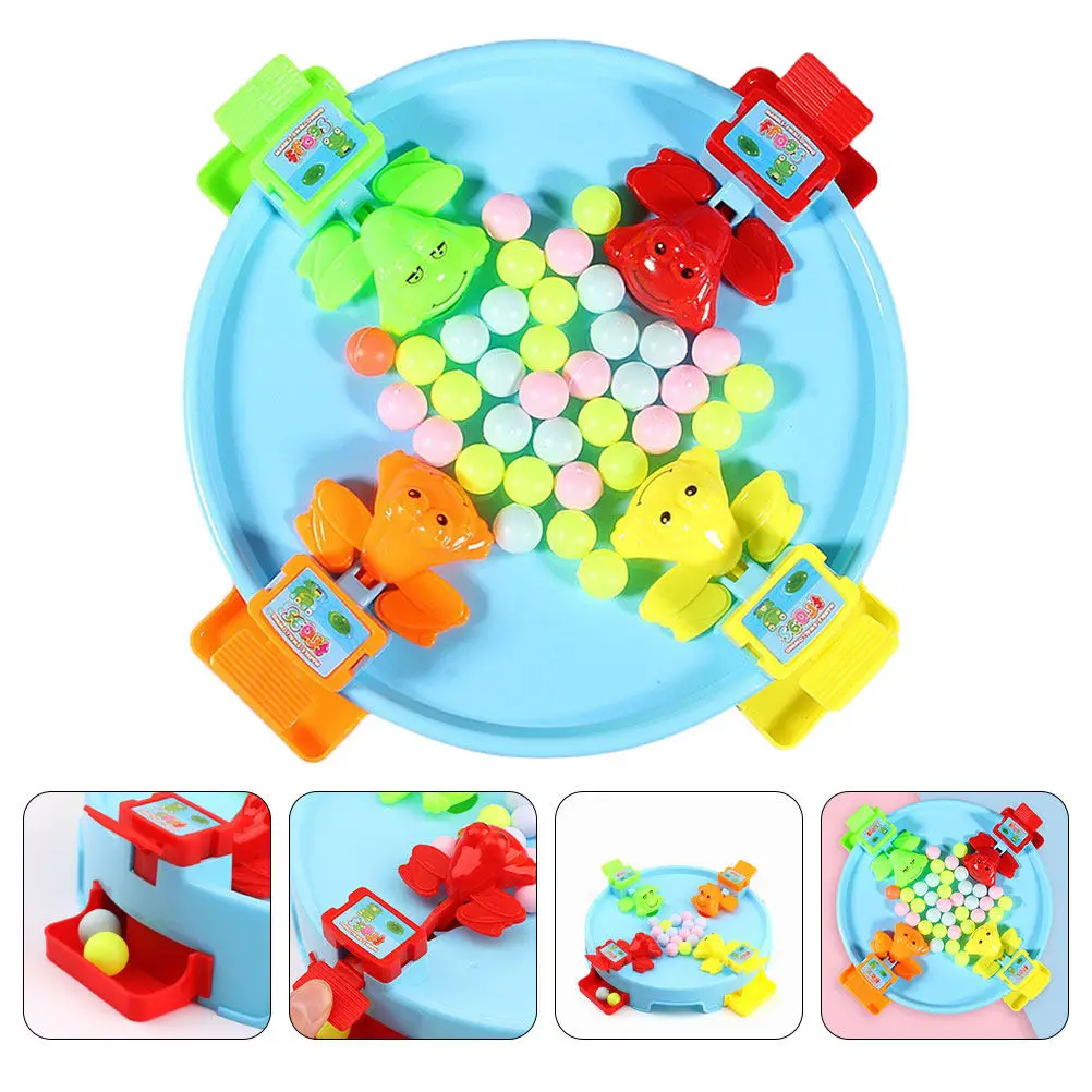 

1Set Frogs Swallowing Beads Educational Board Game Bright Safe Material Improve Hand Eye Coordination Parent Child Interaction