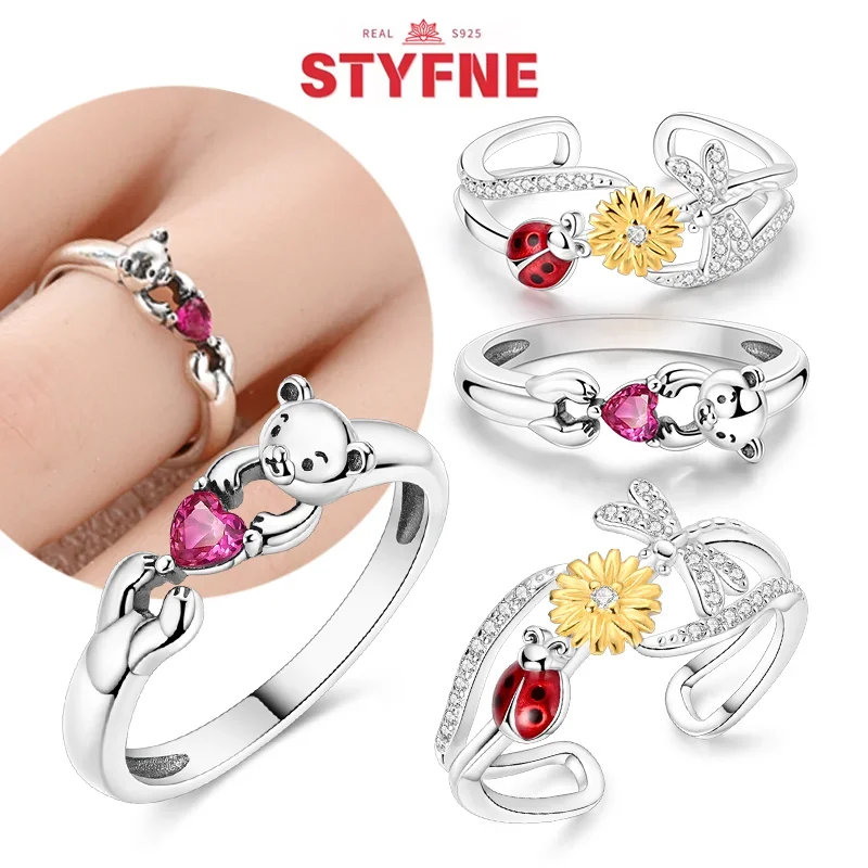 Silver 925 New Original Rings Sparking Heart Infinite Love Ring for Women Engagement Anniversary Jewelry Valentine's Day Gifts