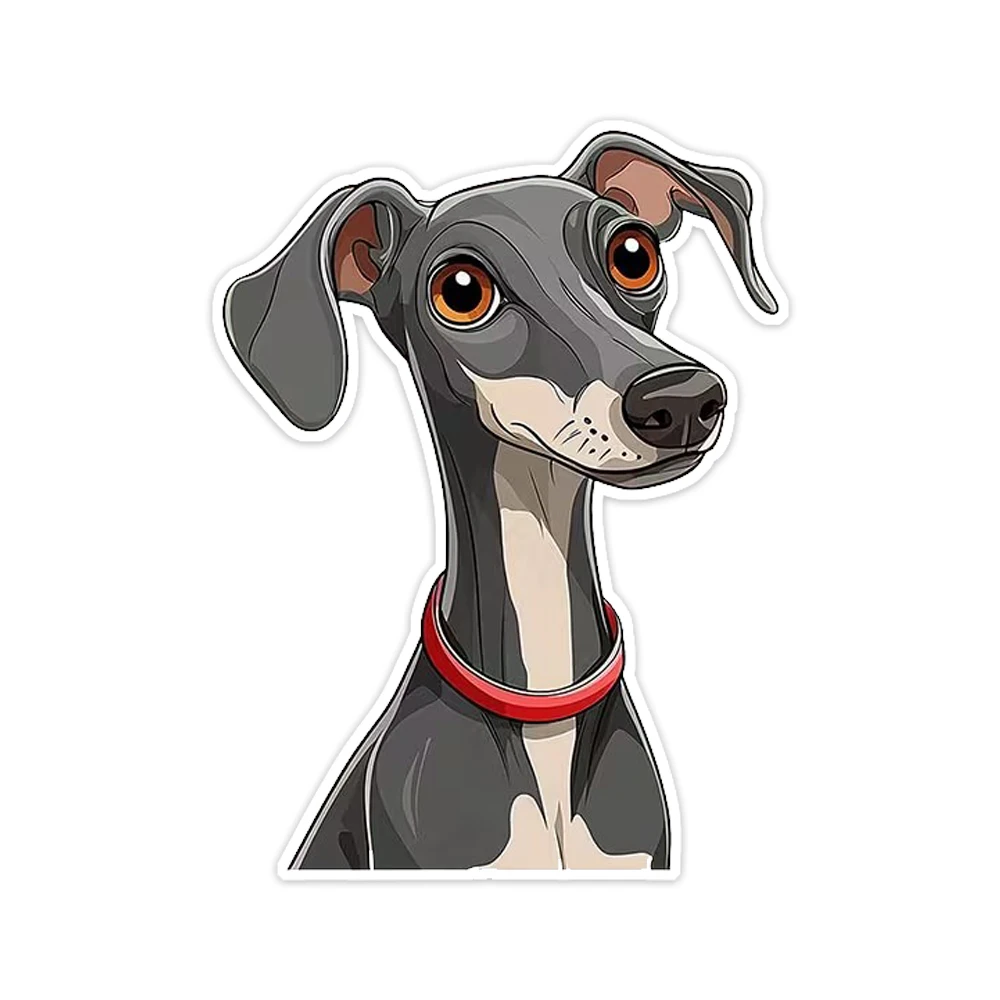 

15cm Greyhound Italian Dog Decals, PVC Waterproof Vinyl Stickers, Self-Adhesive, for Car, Laptop, Wall and Glass Surface
