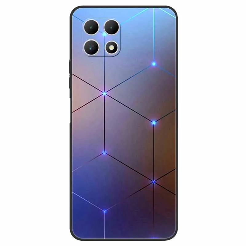 For T-Mobile REVVL 7 5G Case Flowers Silicone TPU Soft Bumper for T-Mobile T Phone 2 5G Protect Cover On REVVL7 6.58\'\' Bag Cat