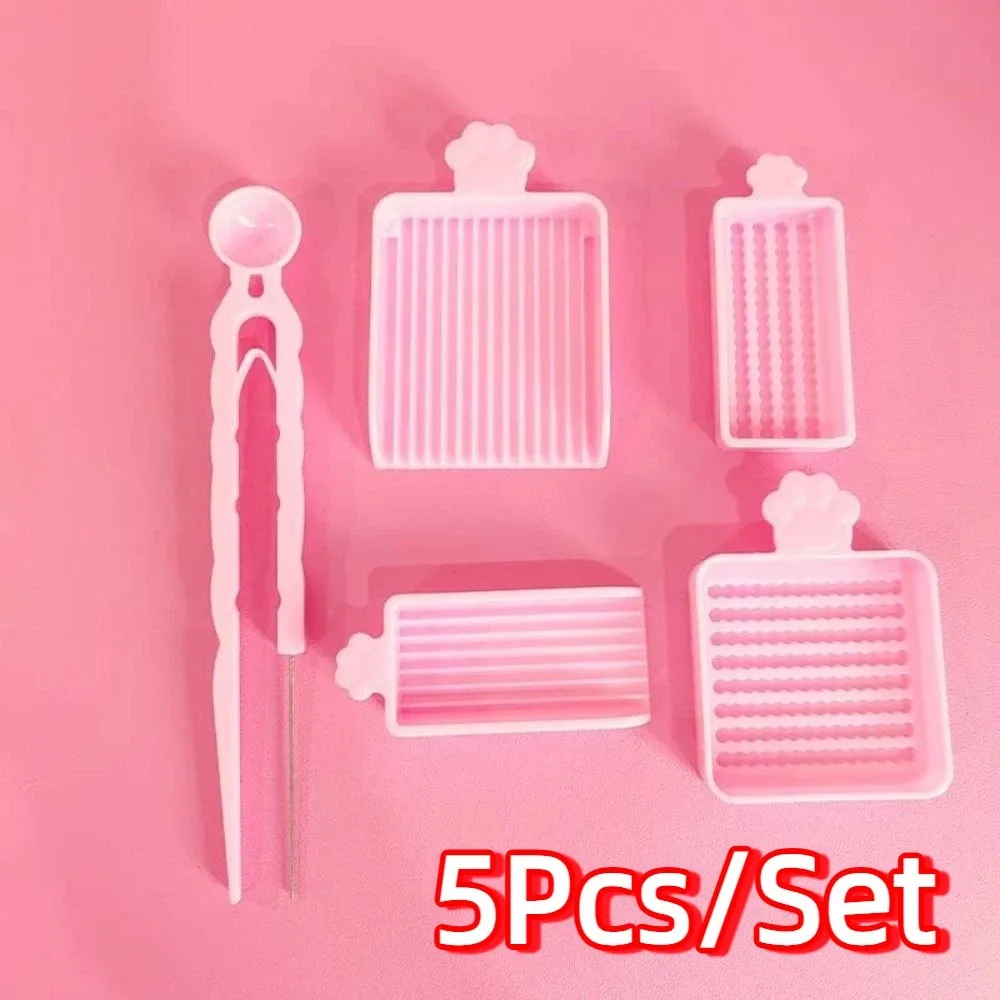 3/5-teiliges Set: Kreative Schmelzperlen-Clips, Stiftablage-Kits, effiziente Zeitsparer, Perlenstift- und Perlenlöffel-Set, handgehalten