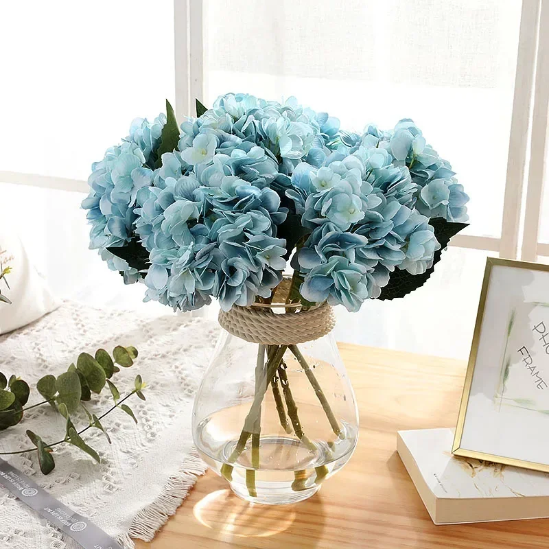 1 חבילה משי הידראנגאה סתיו אגרטל עבור הבית תפאורה הבית ולנטיין יום כלה חתונה כלה זר קיר הגדרת מלאכותי פרחים זול