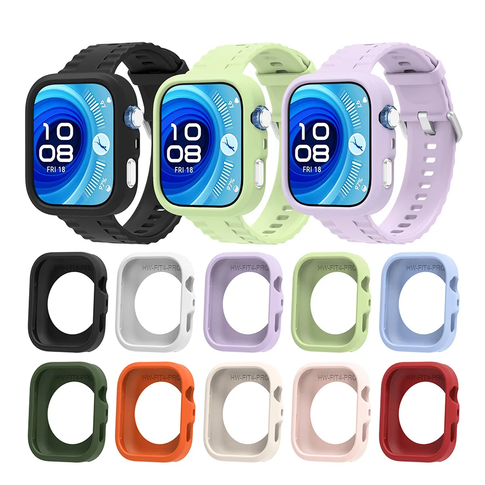 Silicone Case for Huawei Watch Fit 4 Pro Classic Candy-colored Silicone Watch Huawei Watch Fit 4 Case