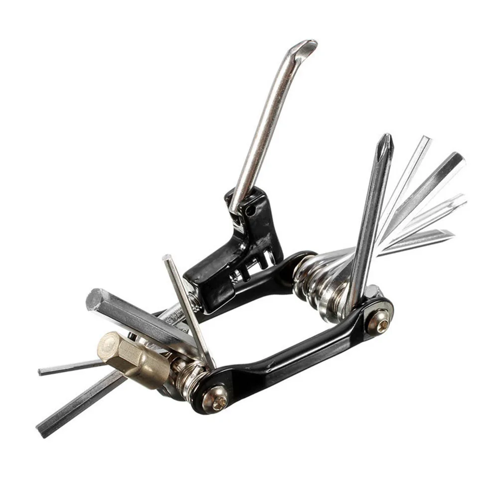 

11 in 1 Bike Repair Tool Kit Durable Cycling Multi Tools for Road Mountain Bicycles Easy to Carry and Store Black