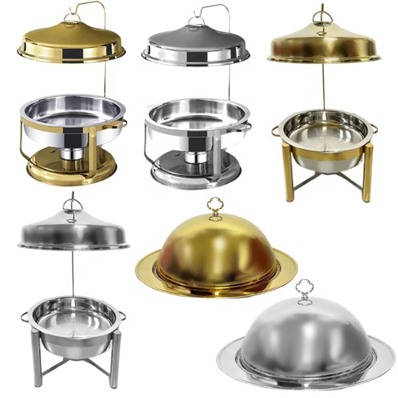 Luxury Stainless Steel Hanging Type Chafing Dish Food Warmer Hanging Cover Type Buffet Stove