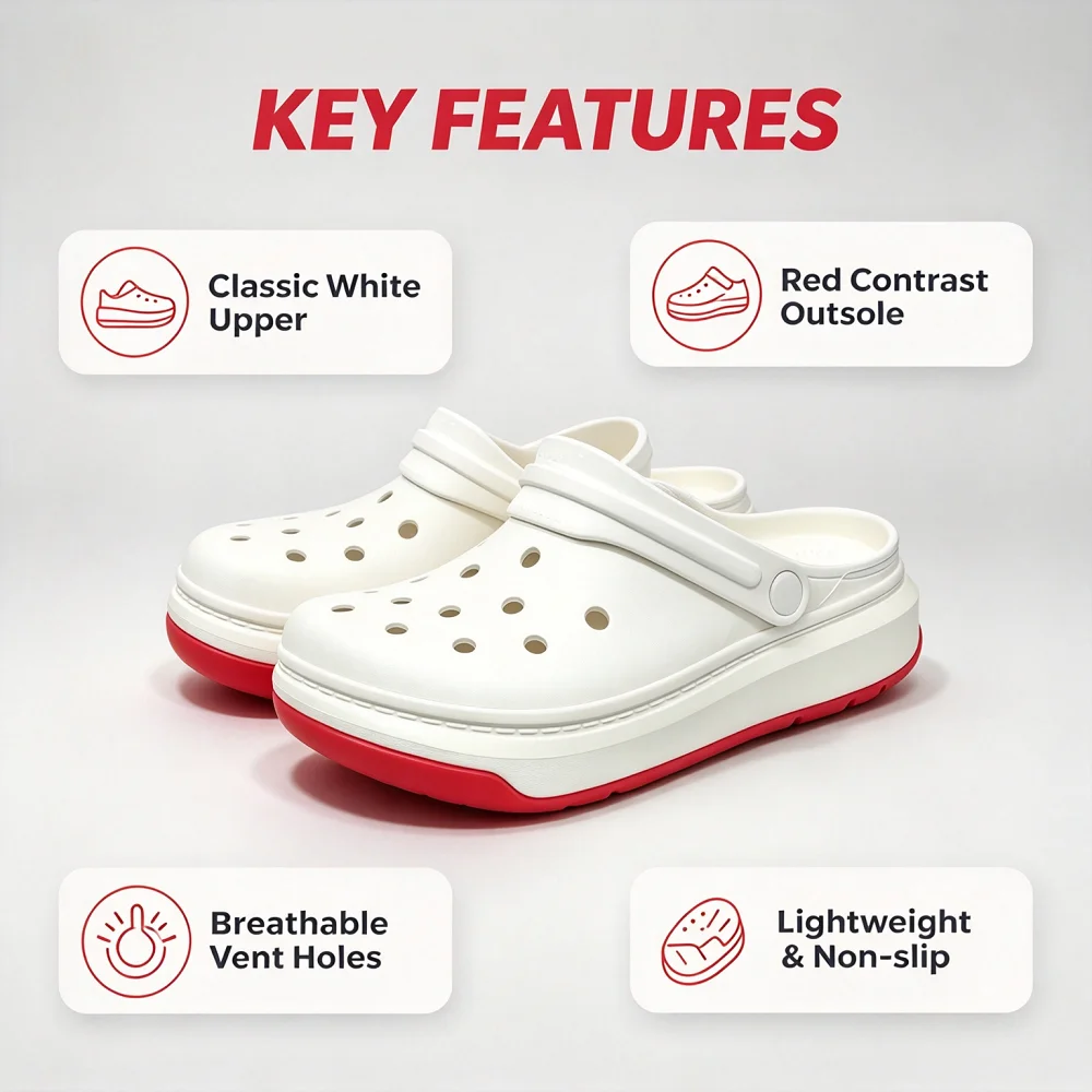 Crocs Card Family Full Speed Hole Shoes and Girls Couples Thick-soled Stomping Shit Trendy Brand Casual Versatile Cool Slippers