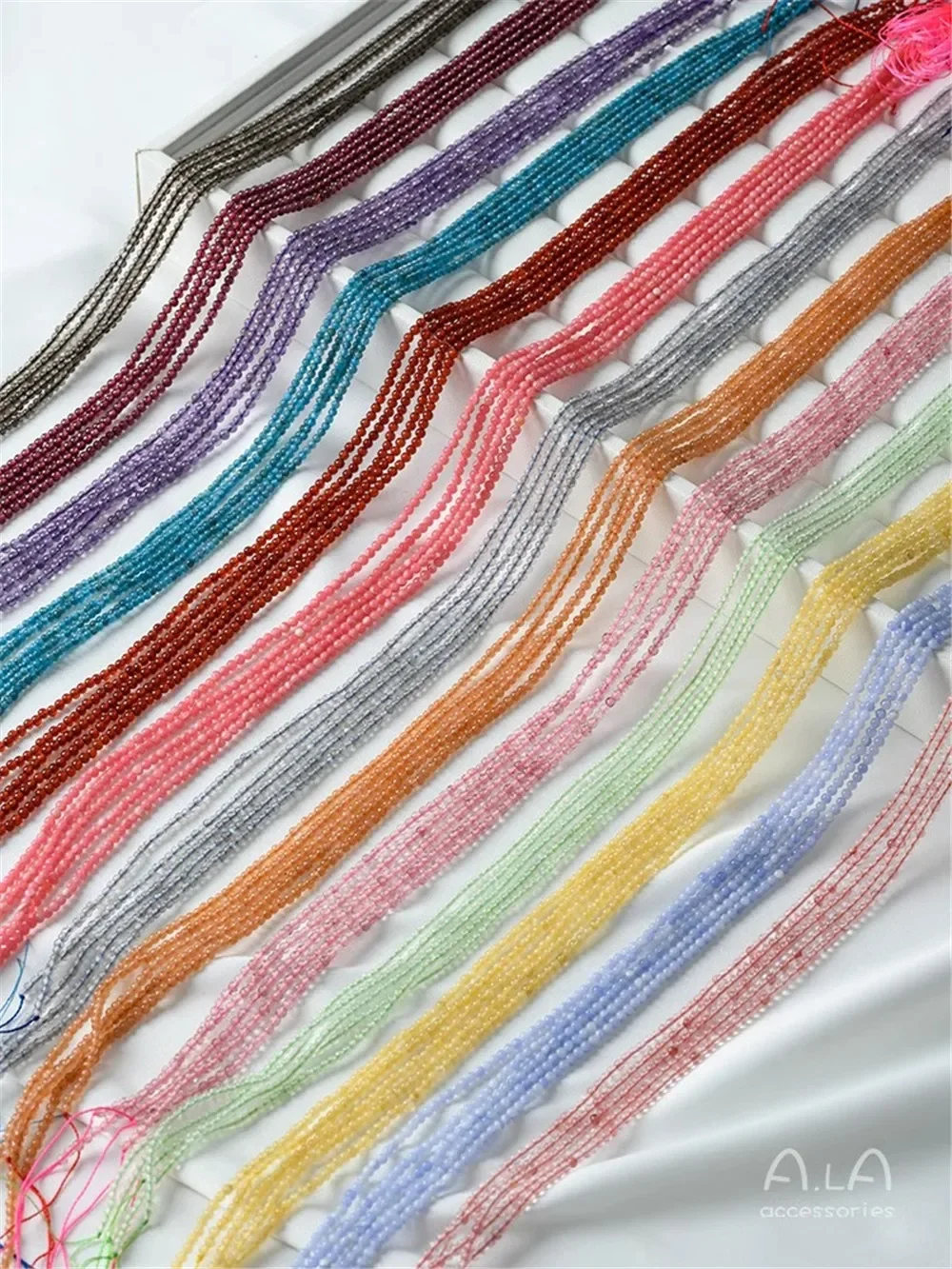 

Natural Jade Agate Turquoise 2mm Small Round Beads Tourmaline Loose Beads DIY Handmade Beaded Jewelry Bracelet Material