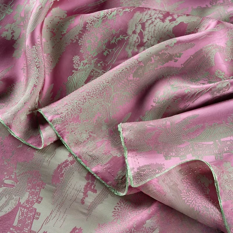 

Новая имитация ткани с уксусной кислотой в китайском стиле для гладкой кожи, дышащей ткани для юбок на метр, ткань для шитья своими руками