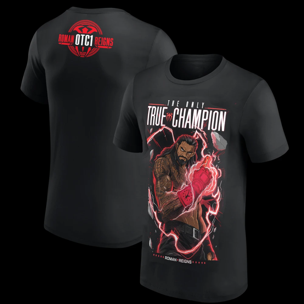 Camiseta de Lucha Libre de Hombre 2026 Roman Reigns The Only True Champion, Estilo Casual Holgado de Verano, Unisex, Streetwear