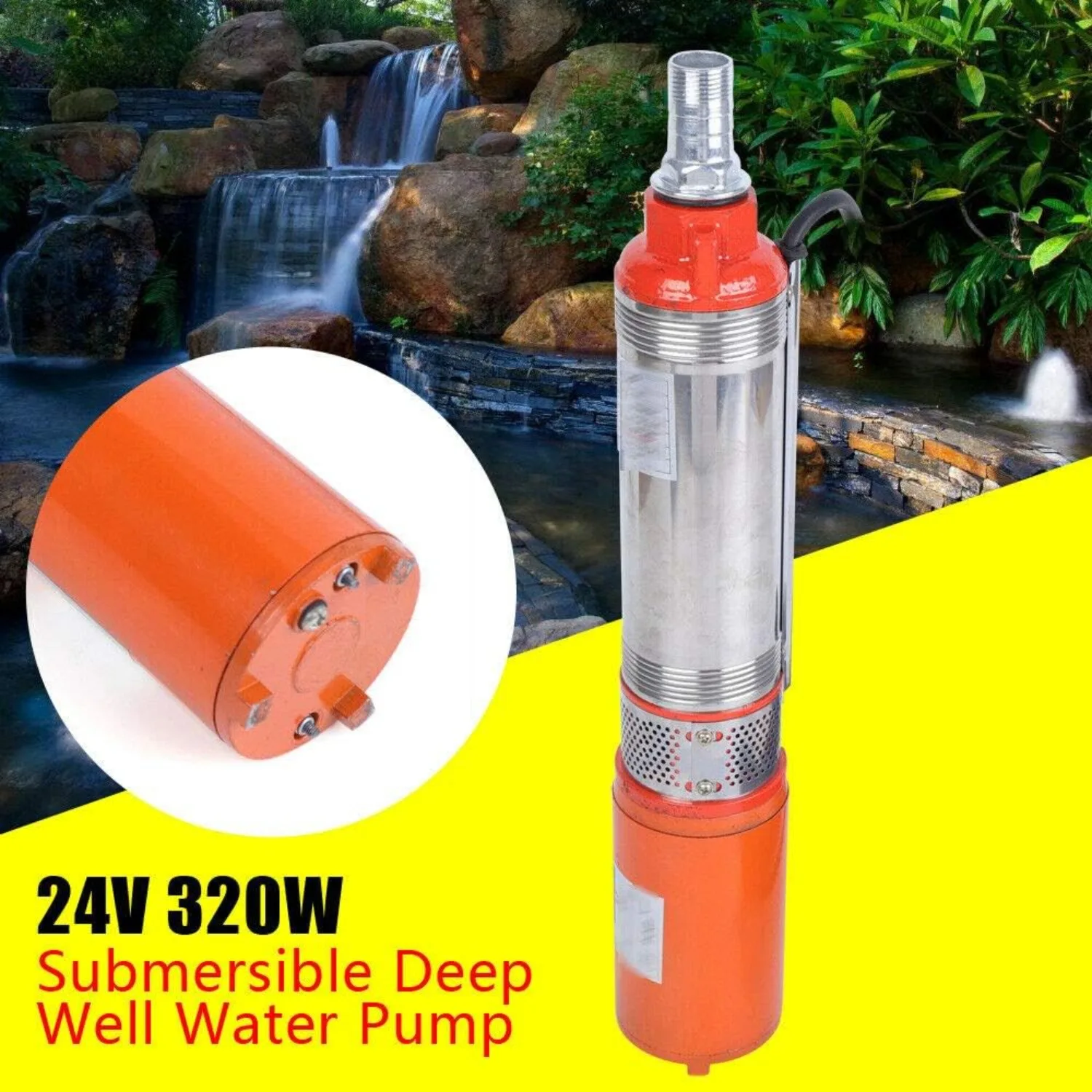 Dc24V Solar Power Water Pump Farm Ranch Submersible Bore Hole Deep Well 320W