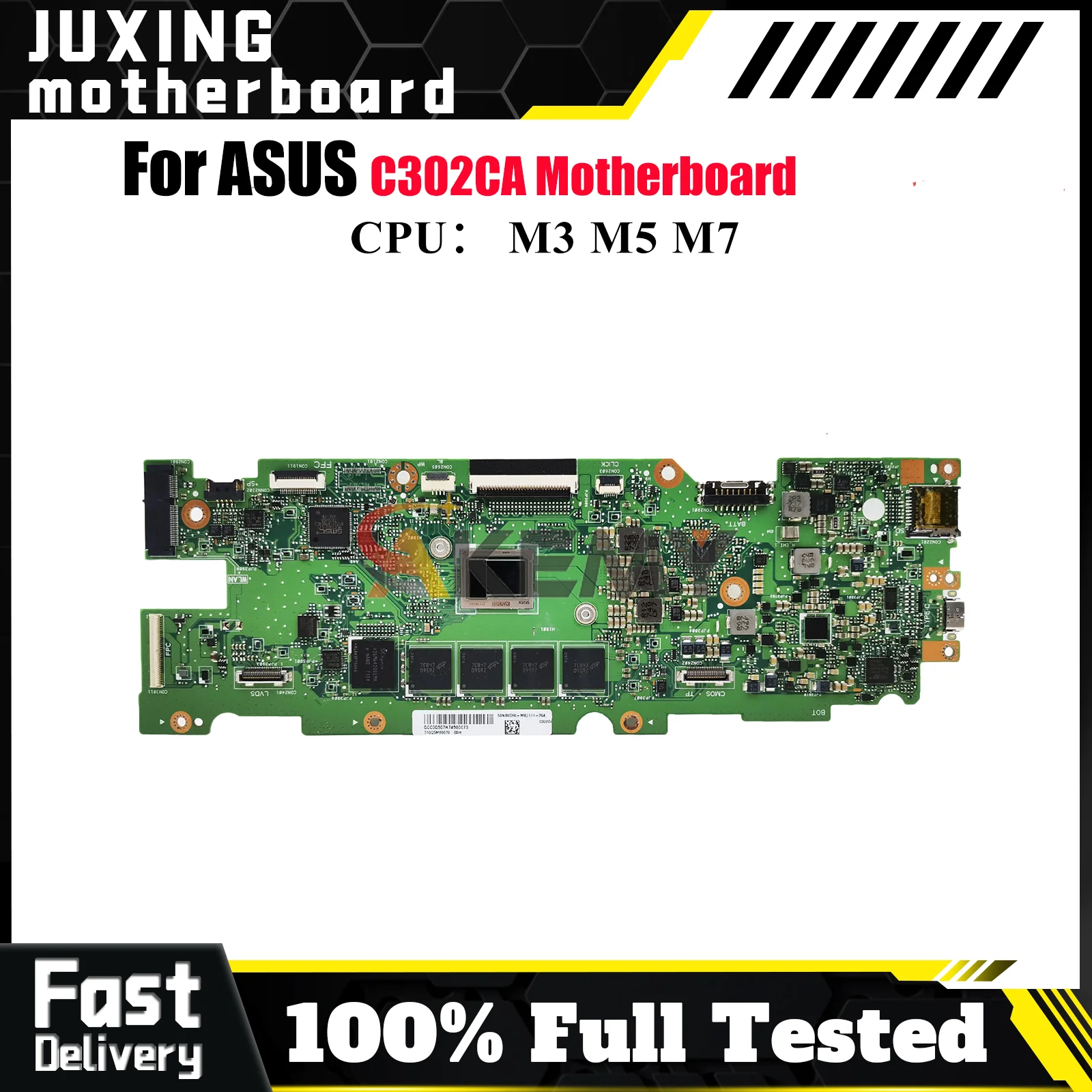 

C302CA Laptop Motherboard For ASUS Chromebook C302CA C302C Notebook Mainboard With I3 I5 I7 CPU 100% tests OK fast shipping stk