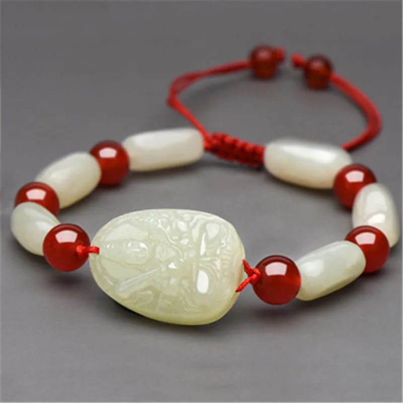 Hetian Jade Eight Guardian Deities Bracelet 12 Zodiac Animal Fashionable And Versatile