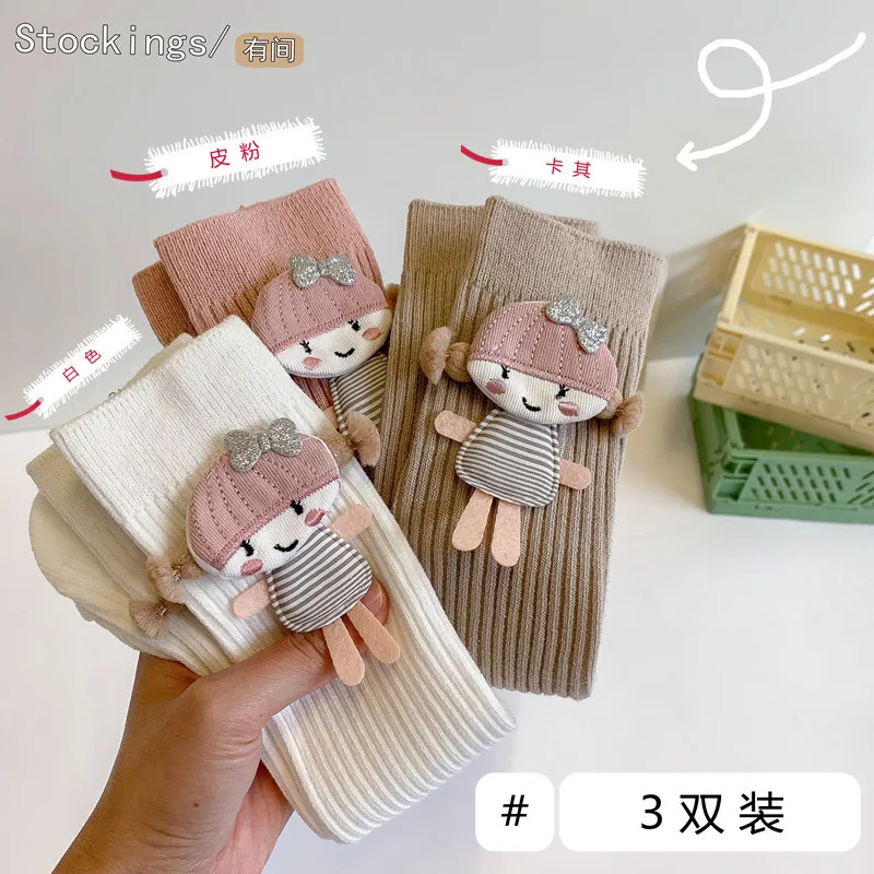 girl socks long sock over knee high Cartoon baby girls toddler shoes socks girls 2 to 8 year socks kids cotton spring autumn