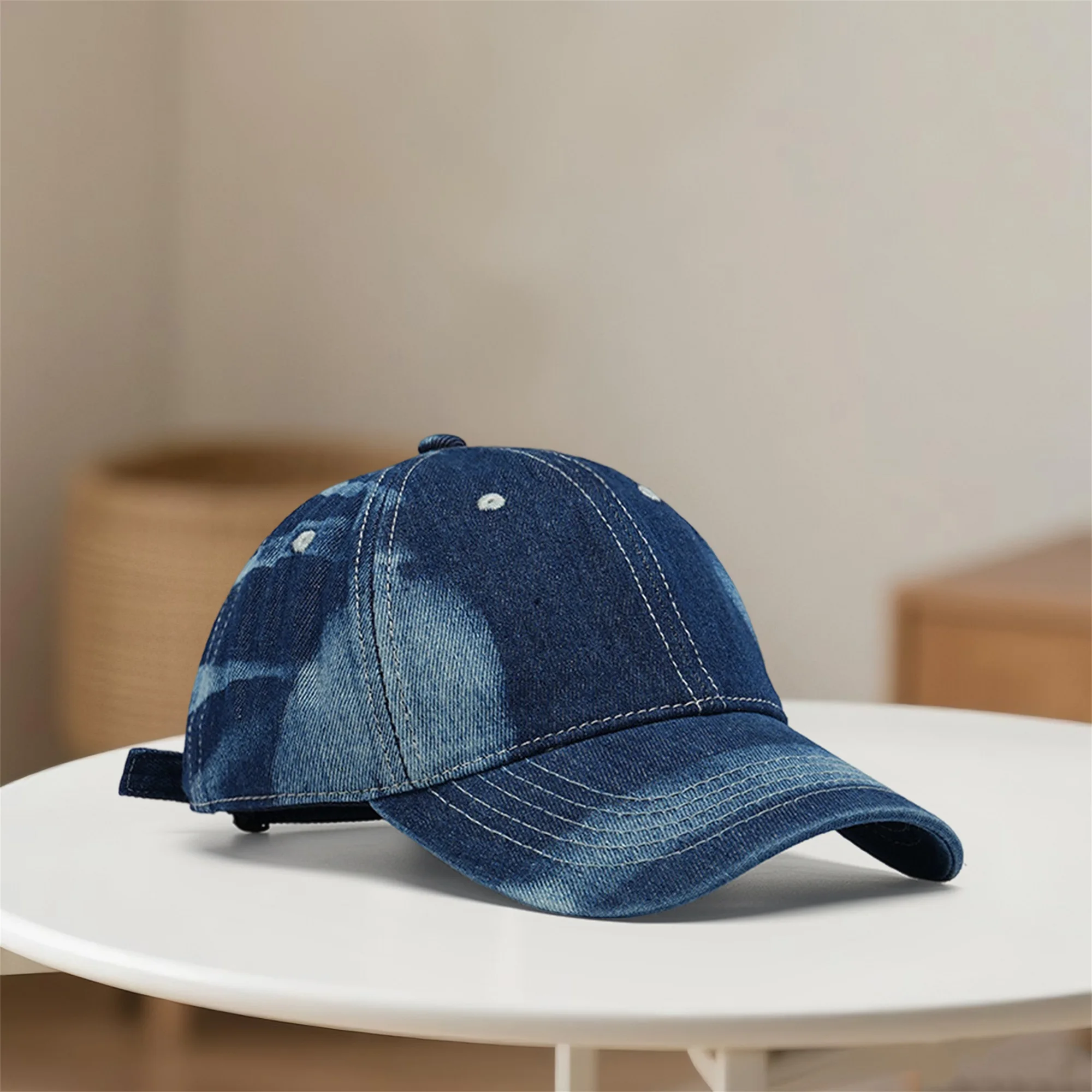 

Винтажная джинсовая бейсболка унисекс с вышитым логотипом, классическая регулируемая шляпа от солнца для мужчин и женщин