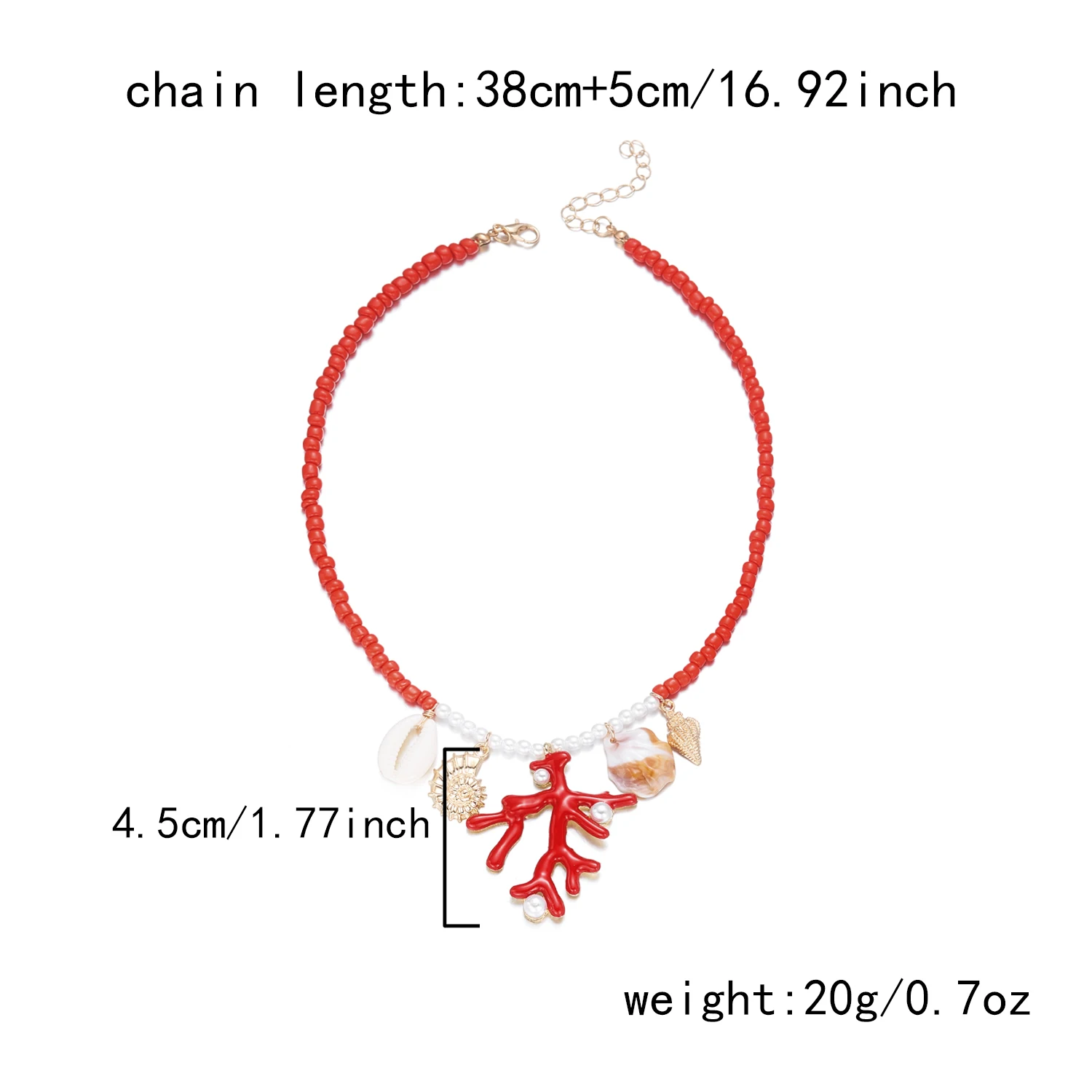 Großhandel Korallenmuschel Seestern Sonnenreiskorn Anhänger Halskette für Frauen Boho Choker Kette Kreativer Schmuck Strandgeschenk – Detail 3