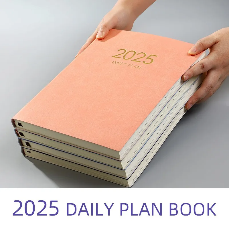 2025 A4 English Calendar schedule book thickened detailed plan notebook daily plan weight loss fitness course arrangement book